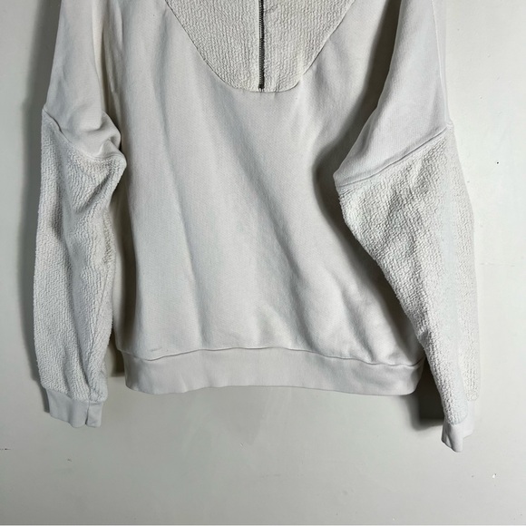 Perfectwhitetee tyra fleece 1/4 zip sweatshirt Size Large In Sugar 100% Cotton - Picture 9 of 14